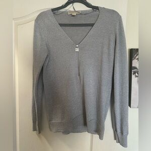 Michael Kors Zip Up Long Sleeve Top